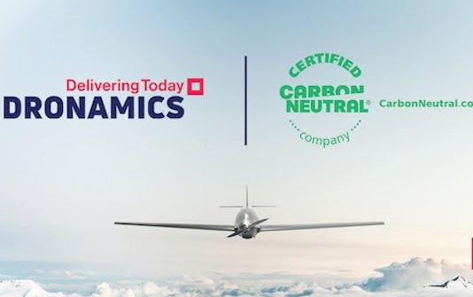 DRONAMICS earn CarbonNeutral certification on its path to net-zero