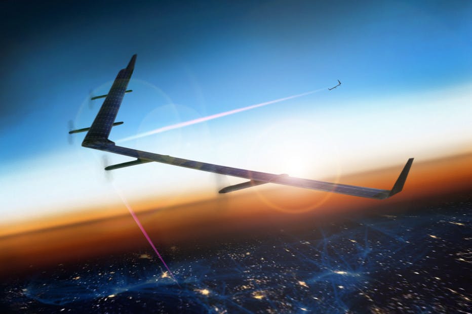 Facebook's solar-powered internet drone takes flight