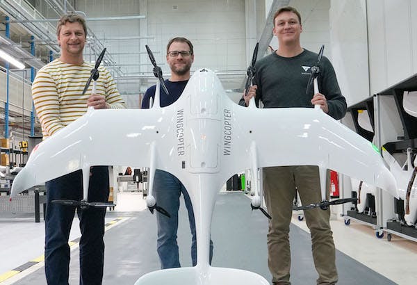 Hydrogen power for delivery drones: Wingcopter and ZAL GmbH start joint development