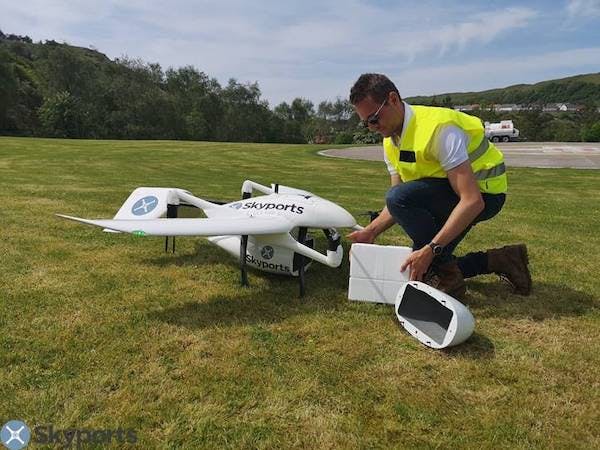 Skyports collaborates on space-enabled drone deliveries for NHS in Scotland 